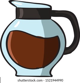 Coffee, illustration, vector on white background.