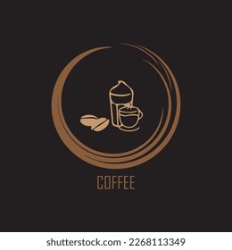coffee illustration vintage logo design