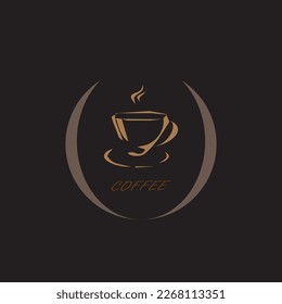 coffee illustration vintage logo design