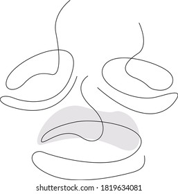 Coffee. illustrations for web. Оne line. Outline. Minimalism.