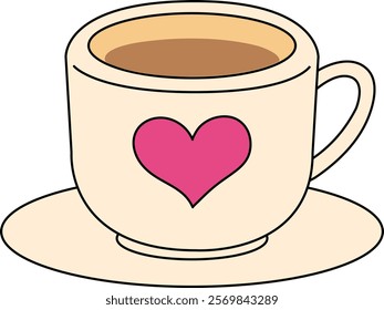 Coffee illustrator drawing cup heart illustrator