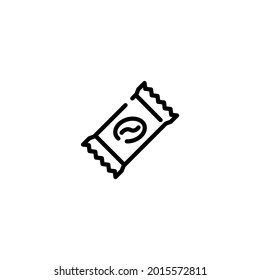 Coffee incomplete line art icon template