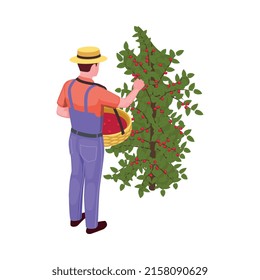 Coffee industry production isometric composition with isolated image on blank background vector illustration