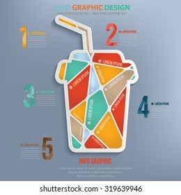 Coffee info graphic design,clean vector