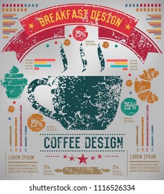 Coffee info graphic vector design