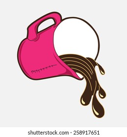 Coffee infographic element, Mug pour.vector illustration