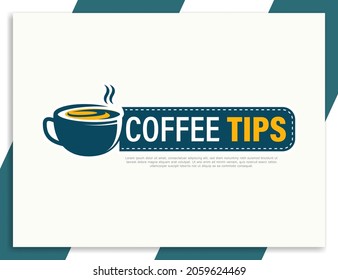 Consejos de inspiración para café planilla de diseño de pancartas con concepto de idea de pensamiento