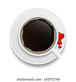 coffee invitation background vector illustration
