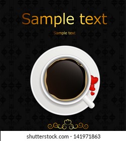coffee invitation background vector illustration