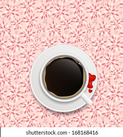 coffee invitation background vector illustration