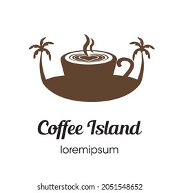 Coffee Island logo or symbol template design