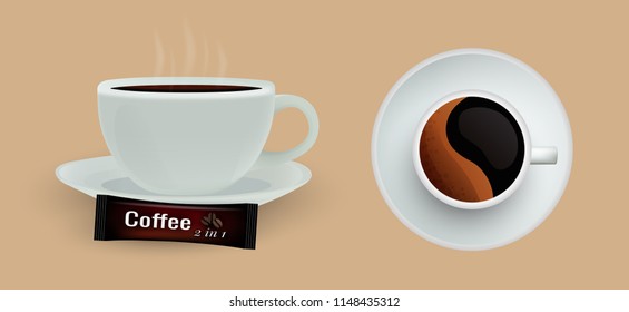 Coffee isolated on the background. Ready to apply to your design. Vector illustration.