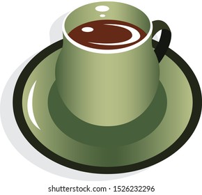 Coffee isolated on white background. illustration vector