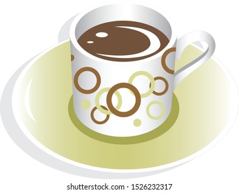 Coffee isolated on white background. illustration vector