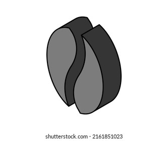 Coffee isometric design icon. Vector web illustration. 3d colorful concept