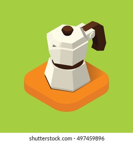 Coffee, the isometric icon