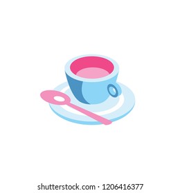 Coffee isometric icon illustration. Creative illustration idea.
