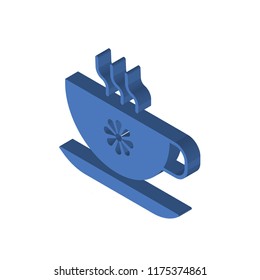 Coffee isometric left top view 3D icon