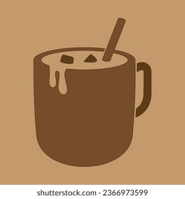 Coffee. Italian coffee pot with text All You Need is Coffee. Banner for cafe, restaurant, menu, coffee dreams theme. cup icon in the line style. vector illustration on a brown background