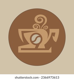 Coffee. Italian coffee pot with text All You Need is Coffee. Banner for cafe, restaurant, menu, coffee dreams theme. cup icon in the line style. vector illustration on a brown background