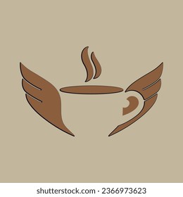 Coffee. Italian coffee pot with text All You Need is Coffee. Banner for cafe, restaurant, menu, coffee dreams theme. cup icon in the line style. vector illustration on a brown background