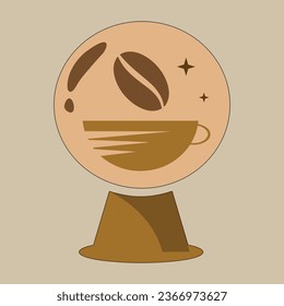 Coffee. Italian coffee pot with text All You Need is Coffee. Banner for cafe, restaurant, menu, coffee dreams theme. cup icon in the line style. vector illustration on a brown background
