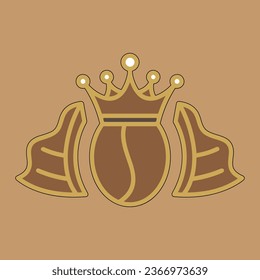 Coffee. Italian coffee pot with text All You Need is Coffee. Banner for cafe, restaurant, menu, coffee dreams theme. cup icon in the line style. vector illustration on a brown background