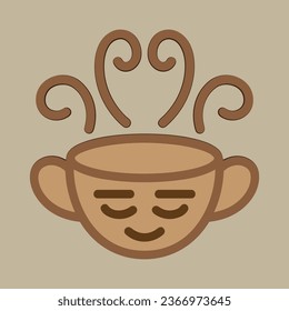 Coffee. Italian coffee pot with text All You Need is Coffee. Banner for cafe, restaurant, menu, coffee dreams theme. cup icon in the line style. vector illustration on a brown background