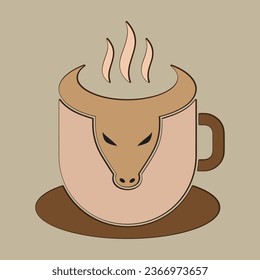 Coffee. Italian coffee pot with text All You Need is Coffee. Banner for cafe, restaurant, menu, coffee dreams theme. cup icon in the line style. vector illustration on a brown background