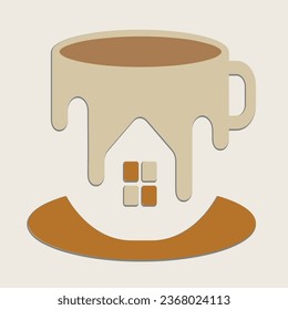 Coffee. Italian coffee pot with text All You Need is Coffee. Banner for cafe, restaurant, menu, coffee dreams theme. cup icon in the line style. vector illustration on a brown background