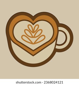 Café. Cafetera italiana con texto Todo lo que necesitas es café. Pancarta para café, restaurante, menú, tema de los sueños de café. icono de taza en el estilo de línea. ilustración vectorial en un fondo marrón