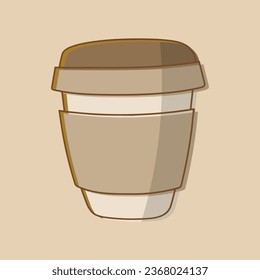Coffee. Italian coffee pot with text All You Need is Coffee. Banner for cafe, restaurant, menu, coffee dreams theme. cup icon in the line style. vector illustration on a brown background