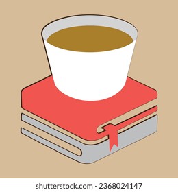 Coffee. Italian coffee pot with text All You Need is Coffee. Banner for cafe, restaurant, menu, coffee dreams theme. cup icon in the line style. vector illustration on a brown background