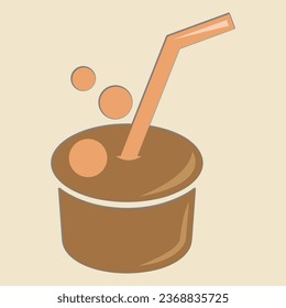 Coffee. Italian coffee pot with text All You Need is Coffee. Banner for cafe, restaurant, menu, coffee dreams theme. cup icon in the line style. vector illustration on a brown background