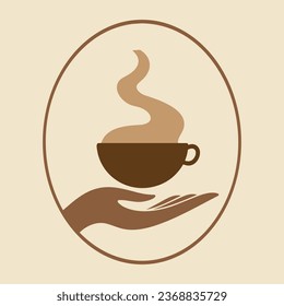 Coffee. Italian coffee pot with text All You Need is Coffee. Banner for cafe, restaurant, menu, coffee dreams theme. cup icon in the line style. vector illustration on a brown background