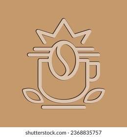 Coffee. Italian coffee pot with text All You Need is Coffee. Banner for cafe, restaurant, menu, coffee dreams theme. cup icon in the line style. vector illustration on a brown background