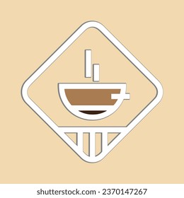 Coffee. Italian coffee pot with text All You Need is Coffee. Banner for cafe, restaurant, menu, coffee dreams theme. cup icon in the line style. vector illustration on a brown background