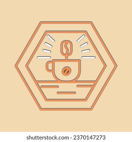 Coffee. Italian coffee pot with text All You Need is Coffee. Banner for cafe, restaurant, menu, coffee dreams theme. cup icon in the line style. vector illustration on a brown background