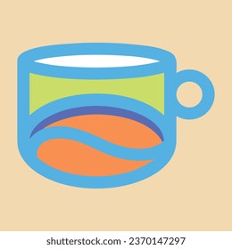Coffee. Italian coffee pot with text All You Need is Coffee. Banner for cafe, restaurant, menu, coffee dreams theme. cup icon in the line style. vector illustration on a brown background