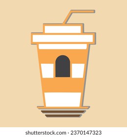 Coffee. Italian coffee pot with text All You Need is Coffee. Banner for cafe, restaurant, menu, coffee dreams theme. cup icon in the line style. vector illustration on a brown background