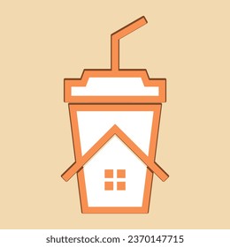 Coffee. Italian coffee pot with text All You Need is Coffee. Banner for cafe, restaurant, menu, coffee dreams theme. cup icon in the line style. vector illustration on a brown background