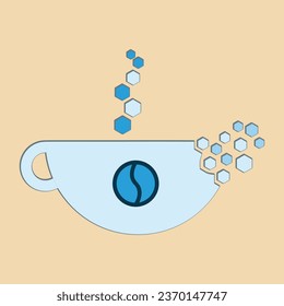 Coffee. Italian coffee pot with text All You Need is Coffee. Banner for cafe, restaurant, menu, coffee dreams theme. cup icon in the line style. vector illustration on a brown background