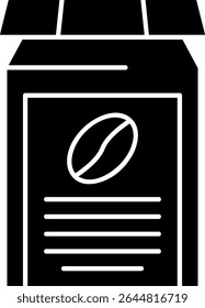 Coffee Jar Glyph Vector Icon Design