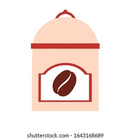 coffee jar. Hand drawn illustration. Vector