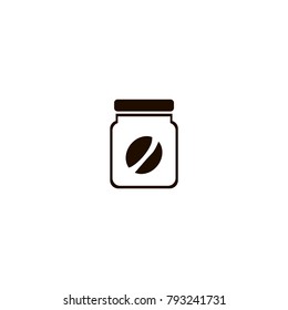 coffee jar icon. flat design