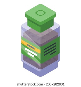 Coffee jar icon. Isometric of coffee jar vector icon for web design isolated on white background