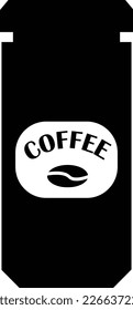 Coffee jar icon on white background. Caffeine powder sign. Coffee jar bottle. flat style.