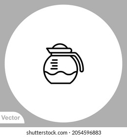 Coffee jar icon sign vector,Symbol, logo illustration for web and mobile