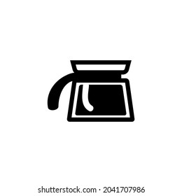 Coffee Jar Silhouette Icon On White Background