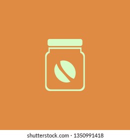 coffee jar vector icon. flat design